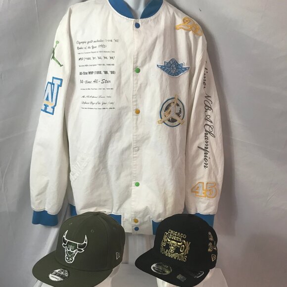 Jordan Vintage Air 6X NBA Champion Jacket NBA 6X Champion Sport Cut Hats